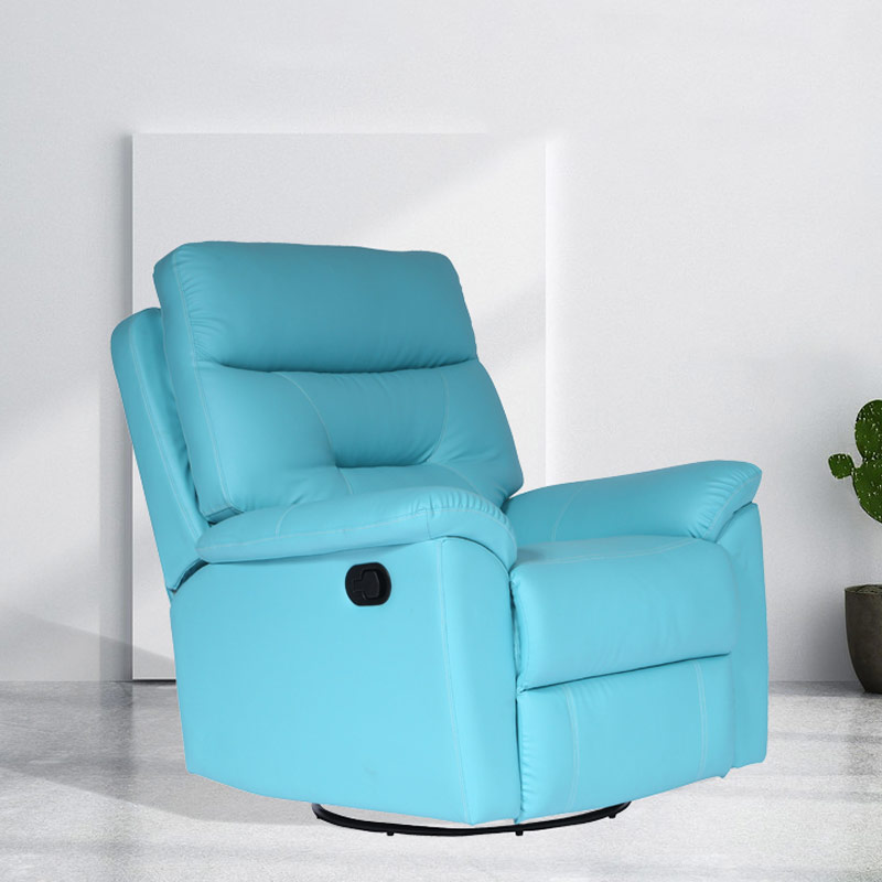 7189 Leren manuele draai- en schommelfauteuil met USB-poort