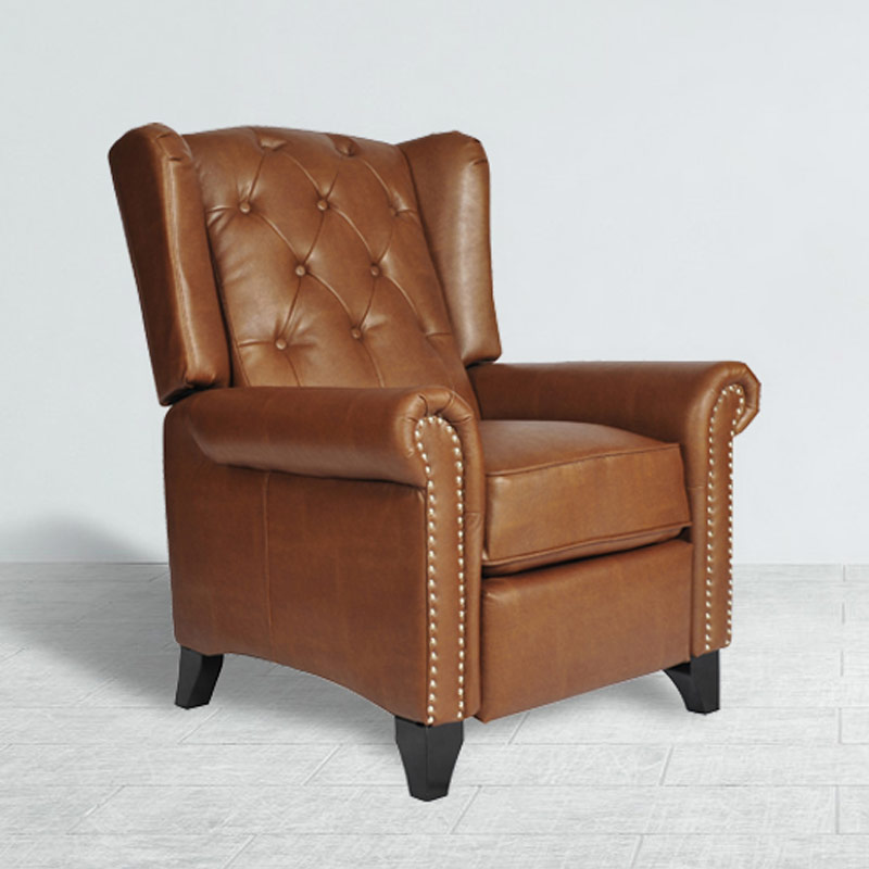 7234 Push-back lederen relaxfauteuil